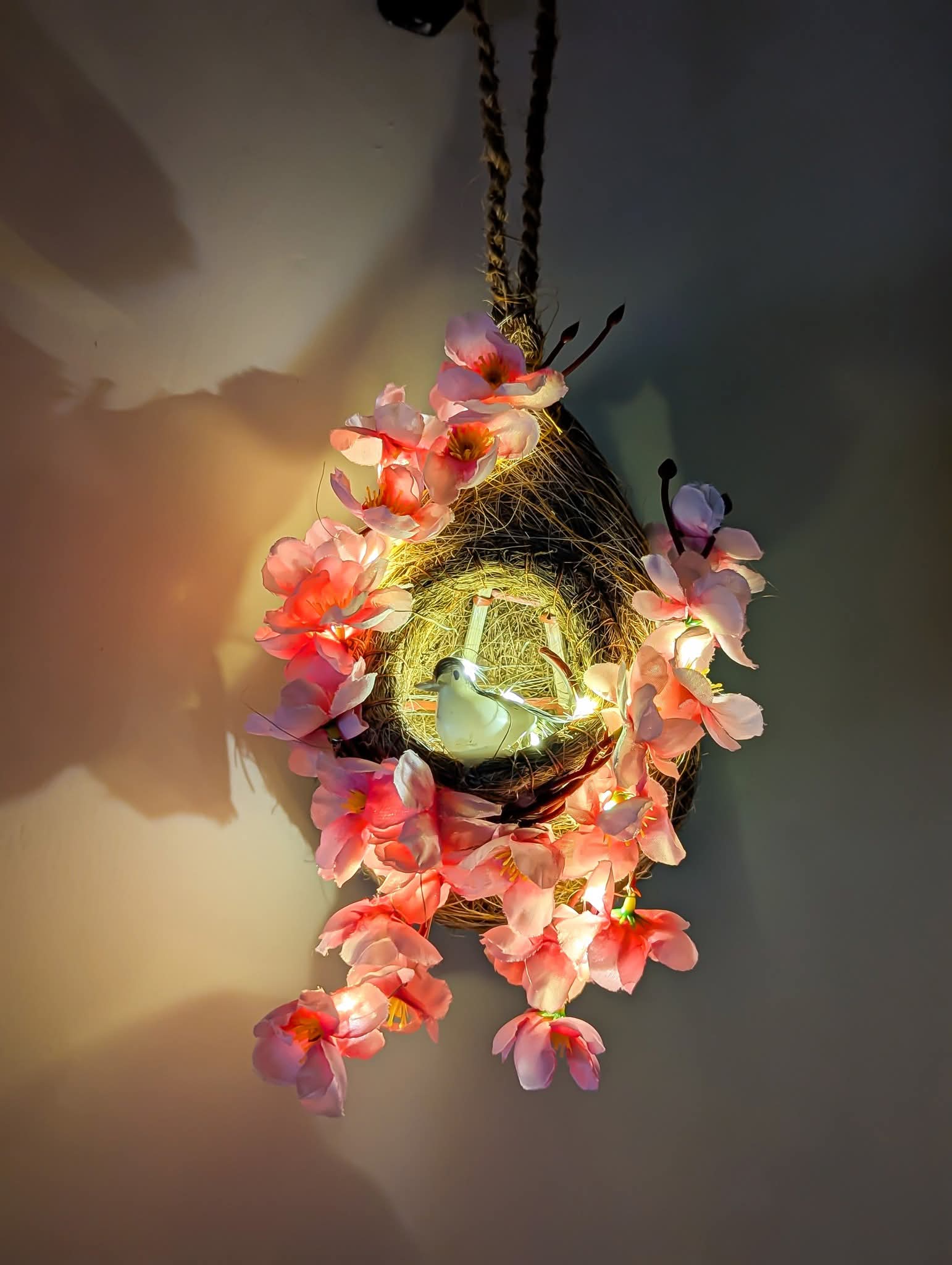 Bird Nest with Sheuli Flower
