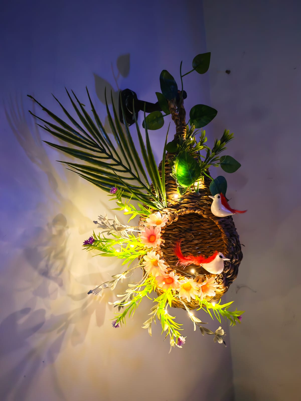 Bird Nest with Rubber Flower HPS05